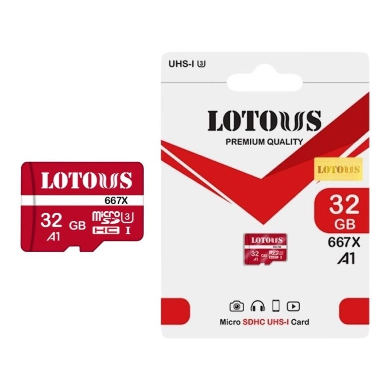 کارت حافظه 32-گیگ میکرو SDXC-A1-U3 برند لوتوس (LOTOUS)