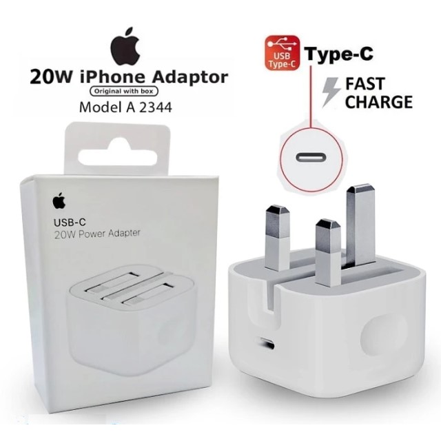 شارژر اصلی آیفون (Apple) مدل A2344 فست شارژ (PD) با توان 20 وات